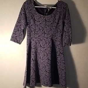 Purple printed dress